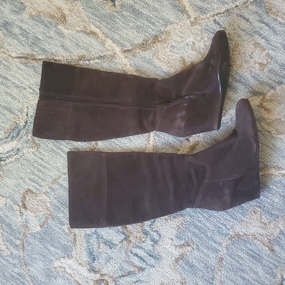 Garnet Hill Brown Leather Boots Made In Italy Size 8